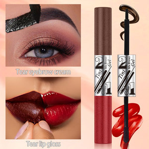 Vente en gros QICIY Gel à sourcils double embout et gloss à lèvres peel-off, imperméable, ne tache pas et ne se décolore pas - Product Image 1