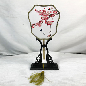 Abanico de <span class=keywords><strong>Palacio</strong></span> Bordado de Suzhou, Hecho a Mano, Diseño de Pavo Real de Doble Cara, Accesorio de Estilo <span class=keywords><strong>Chino</strong></span> para Hanfu, Decoración Artesanal Tradicional - Product Image 4