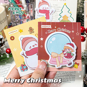 Moka Christmas Cartoon <b>Sticky</b> <b>Notes</b> Adhesive Paper Stickers For Holiday Gift Student Use - Product Image 4