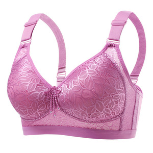 Reggiseno <span class=keywords><strong>di</strong></span> grandi dimensioni Push up regolabile traspirante sottile stampo tazza quattro petto <span class=keywords><strong>donna</strong></span> biancheria intima senza anello in acciaio - Product Image 6