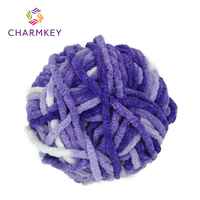 Variegated Chenille Yarn Chunky Hand Knitting Yarn for Amigurumi Blankets Bags Cushions Custom Logo