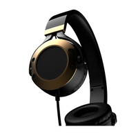 Headphone berkabel portabel, headphone Stereo Bass lipat ringan 3.5mm untuk ponsel pintar Tablet komputer