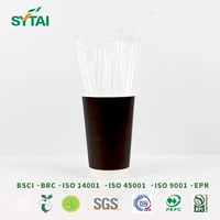 Pailles en PLA personnalisées avec logo OEM, compostables, transparentes, pour smoothies et boissons froides, conformes à la directive européenne, vente en gros