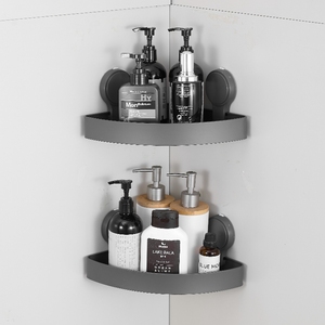Estante de almacenamiento grueso negro moderno, trípode de aluminio de espacio no perforado, esquina triangular de doble capa para uso en el baño del Hotel - Product Image 6