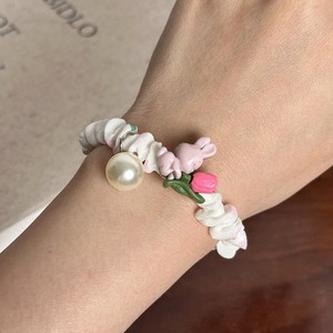 Tulipe lapin chouchou printemps esthétique cheveux cravate Kawaii étudiant cheveux accessoire nouveau - Product Image 4