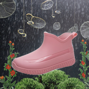 รองเท้าบูทกันฝนข้อสั้น PVC แฟชั่นใหม่ น้ำหนักเบา กันลื่น ทนทาน กันน้ำ สำหรับกิจกรรมกลางแจ้ง ผู้หญิง ฤดูใบไม้ร่วง แบบหุ้มข้อต่ำ - Product Image 2