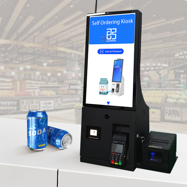 Hotel Restaurant Menu Tablet Self Service Cashier POS Payment Kiosk Machine Support QR Scanner Printer POS System