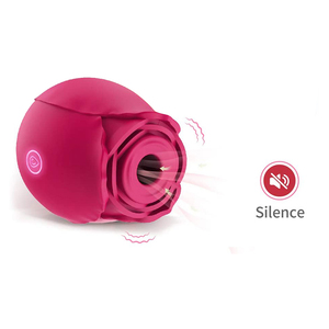 Vibratore a Forma di Rosa con 10 Frequenze, Succhiatore per Capezzoli e Stimolatore Clitorideo per Donne - Product Image 4