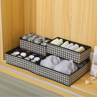 Ensemble de 4 organiseurs de placard, séparateurs de tiroirs, boîte de rangement pour sous-vêtements