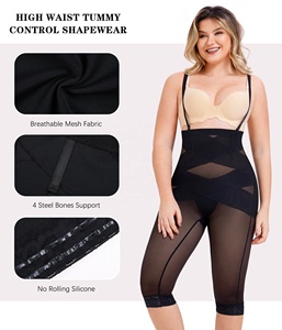 Faja Moldeadora de Malla para <span class=keywords><strong>Mujer</strong></span> al por Mayor con Diseño Cruzado en <span class=keywords><strong>X</strong></span>, Tirantes Desmontables, Efecto Levantacola y Control de Muslos - Product Image 2