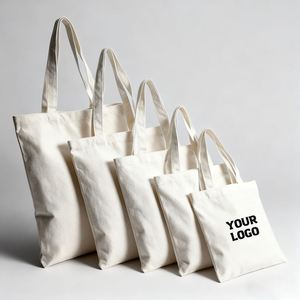 Sac fourre-tout en toile de coton vierge réutilisable pour impression DIY, personnalisable, vente en gros - Product Image 1