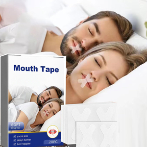 Mundband zum Schlafen 30 Schlafbandstreifen Form X hypoallergene Premium-Qualität Schnarrstreifen schmerzfreie Entfernung durchsichtig - Product Image 1
