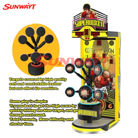 Machine de jeu sportive électronique à monnayeur Superboxer à 8 cibles en métal avec support en anglais pour tous les âges, idéale pour les parcs d'attractions
