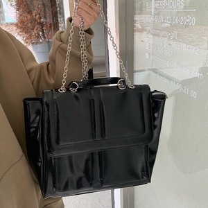 Bolso cruzado negro para mujer, bolso de mano con hebilla magnética de color sólido para uso diario - Product Image 2