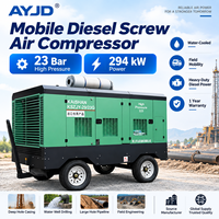 Compresseur d'air mobile diesel à vis refroidi par eau Drillsite Ready KS KSZJ29/23 294KW 23 Bar pour projets de forage de puits profonds
