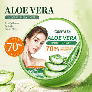 Gel Hidratante Personalizado OEM con 70% de Aloe Vera para Después del Sol, Calmante e Hidratante para Rostro y Cuerpo GREENLEM - Product Image 1