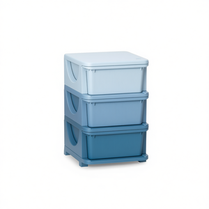 Meuble de rangement pour enfants, commode, coffre à jouets, organisateur en plastique, grand format carré, pour enfants de tout âge - Product Image 1