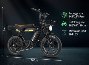 Nouvelle Arrivée 2026 KOOLUX X9pro Vélo Électrique Tout-Terrain 20 Pouces avec Double Batterie au Lithium, Pneus Larges, Moteur Brushless et Cadre en Acier pour Usage Urbain - Product Image 6