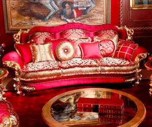 OE-时尚木质客厅家具套装别墅大殿御用大红木沙发高档金雕大沙发套装