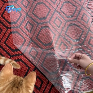 <span class=keywords><strong>Film</strong></span> de protection pour tapis de salon et de chambre à coucher, 60 cm, PE souple, auto-adhésif, anti-poils d'animaux, transparent, tailles personnalisées, délai de livraison rapide - Product Image 1