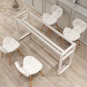 Mesa de Manicura de Vidrio para Salón de Uñas, Estilo Japonés, para Una o Dos Personas, Diseño Moderno y Elegante - Product Image 6