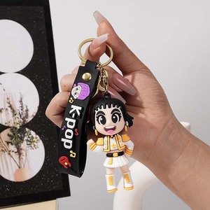 Adorable Llavero de Dibujos Animados de Música K-pop, Colgante 3D con Cierre de Langosta Dorado para Decoración de Bolsos y Mochilas, Regalos y Recuerdos de Fiesta - Product Image 6