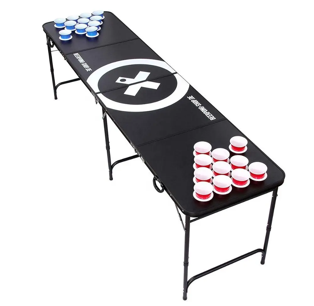 Özel baskı açık Beer Pong masası taşınabilir katlanabilir, Beer Pong masası