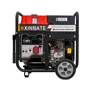 XINBATE taşınabilir dizel jeneratör 7KW 220V elektrikli Start su soğutmalı jeneratörler için ev ve açık