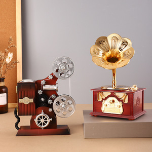 Caja de música retro de madera con mecanismo de cuerda, adorno decorativo para el hogar, sala de estar, dormitorio, regalo. - Product Image 2