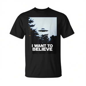 Camiseta I Want To Believe UFO Encounter, diseño clásico, ropa promocional - Product Image 2