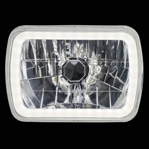 Faro cuadrado semicerrado de 7 pulgadas 5*7 para coche, nuevo, de cristal, 12V, bombilla H4, 4000 lúmenes, para camiones - Product Image 2