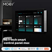 Panneau de contrôle intelligent pour la maison MOES Tuya, écran de 10,1 pouces maximum, avec passerelle Bluetooth Zigbee intégrée, interphone de bâtiment compatible