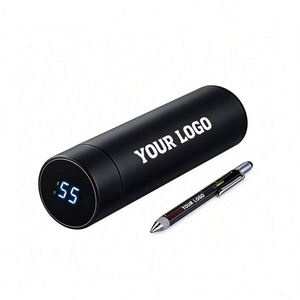 Promo Business Gift Stainless Steel <b>Smart</b> Insulated Flask Logo Temperature Display Water Bottle for Outdoor Travel Camp - Product Image 1