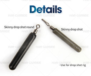 Phụ kiện câu cá bằng chì tròn nhỏ gọn <span class=keywords><strong>Tungsten</strong></span> Skinny Drop Shot, loại dùng cho cần câu tự do (Free Rig) - Product Image 3