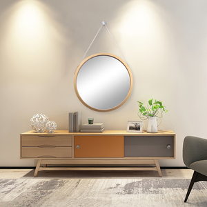 Bán Sỉ Gương Trang Trí Hình Tròn Treo Tường Hình Trụ Bắc Âu Lớn Với Khung Màu Vàng Với Số Lượng Lớn Cho Đám Cưới - Product Image 6