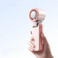 Ventilateur portable pliable 2026 à semi-conducteurs, à suspendre au cou, mini-ventilateur personnel à refroidissement par glace, moteur sans balais pour usage domestique