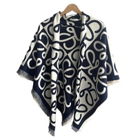 2023 nouveau motif géométrique femmes hiver écharpe grand Pashmina 130cm chaud cachemire épais carré châle adulte traditionnel châles