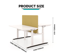 Bureau électrique réglable en hauteur pour le télétravail avec double moteur, poste de travail ergonomique assis-debout