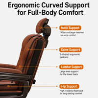 Chaise de bureau ergonomique pour le bureau à domicile, chaise de jeu inclinable avec base fixe, chaise confortable pour longues sessions assises