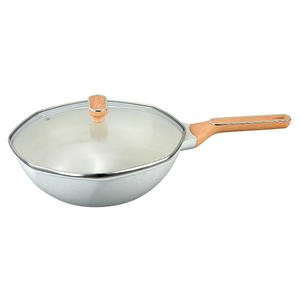 Wok antiadherente Yongkang con revestimiento de piedra Maifan de 30 cm para cocinas de gas e inducción - Product Image 1