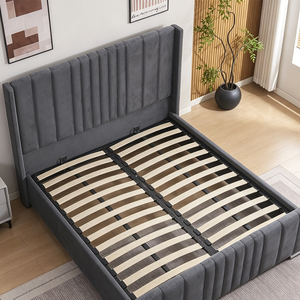 Bedroom Furniture Soft <b>Bed</b> Frame Eco-Friendly Durable Upholstery Storage <b>Bed</b> <b>Queen</b> King <b>Bed</b> Frame Home - Product Image 3