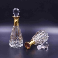 Flacons arabes dorés faits à la main de 120 ml, flacons d'attar, flacons en verre avec bouchon en verre poli, flacons en verre pour huile d'oud, flacon de parfum