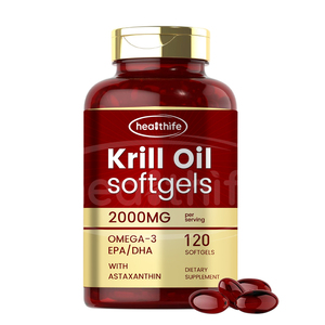 Özel etiket takviyeleri lal kırmızı kril yağı yumuşak kapsüller 2000mg omega 3 6 9 balık yağı antarktika Krill yağı Softgel - Product Image 5
