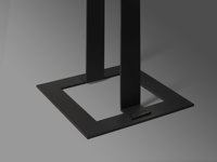 Lampe sur pied industrielle moderne YH, noire, avec cadre ouvert en métal et abat-jour en tissu, lampe sur pied haute pour salon