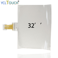 Film tactile capacitif interactif imperméable de 32 pouces, multi-touch, films tactiles Pcap