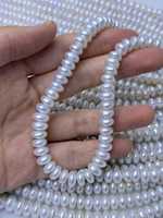 Perles d'eau douce naturelles lâches Edwin, forme bouton, blanches, 7-8mm, qualité AAAAA, double et croisées, pour la fabrication de bijoux