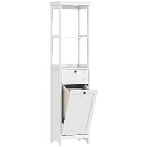 <span class=keywords><strong>Armoire</strong></span> <span class=keywords><strong>de</strong></span> <span class=keywords><strong>salle</strong></span> <span class=keywords><strong>de</strong></span> <span class=keywords><strong>bain</strong></span> haute, <span class=keywords><strong>avec</strong></span> <span class=keywords><strong>panier</strong></span> à <span class=keywords><strong>linge</strong></span> - Blanc - Product Image 2