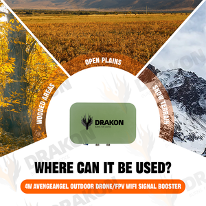 مكرر إشارة طائرة بدون طيار Avenge's Drakon RS4W ثنائي النطاق 2.4G/5G بقوة 10 واط، مع هوائيين، معزز إشارة واي فاي، تغطية 22 كم، لتحسين أداء الطائرات بدون طيار - Product Image 3
