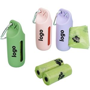 Promotion Custom Logo Portable <b>Dog</b> Walking Poop Garbage <b>Box</b> Dispenser <b>Dog</b> Poop Bag Organizer With Carabiner - Product Image 1
