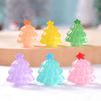 Figurines de Noël miniatures en résine phosphorescentes en gros, décorations de Noël miniatures et ornements de micro-paysages